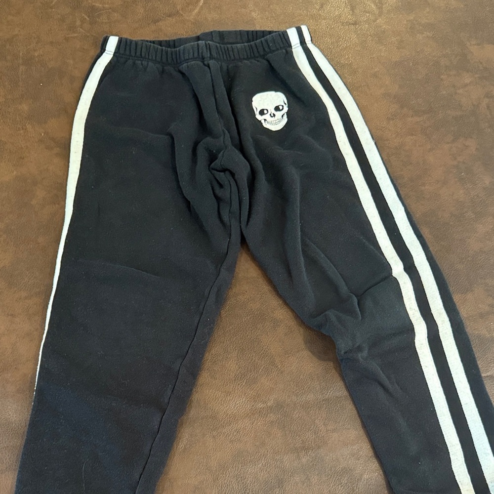 Black Lauren Moshi skull sweats. Size 6-8